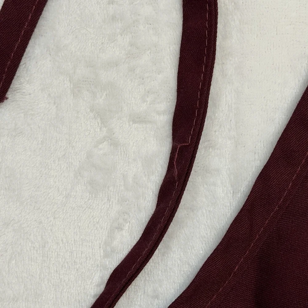 Omaha Steaks Bib Apron One Size Adult Bar Kitchen Barbecue Grill BBQ Maroon USA